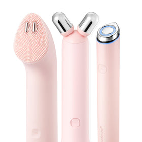 medicube device set front view showing components and compact benefit