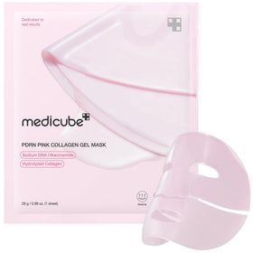 medicube front packet showing branding and pink jelly for clear product ID and appeal