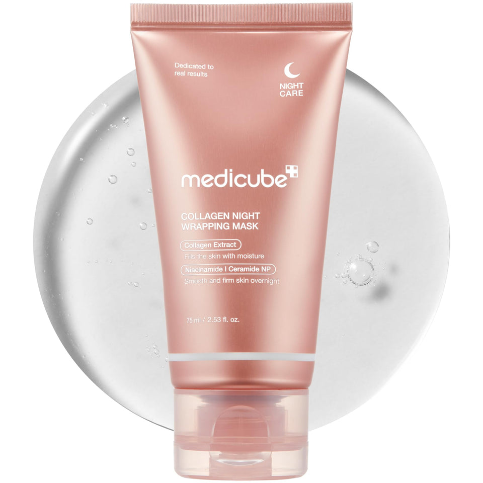 medicube front tube packaging shows product branding and compact size, useful for shelf display