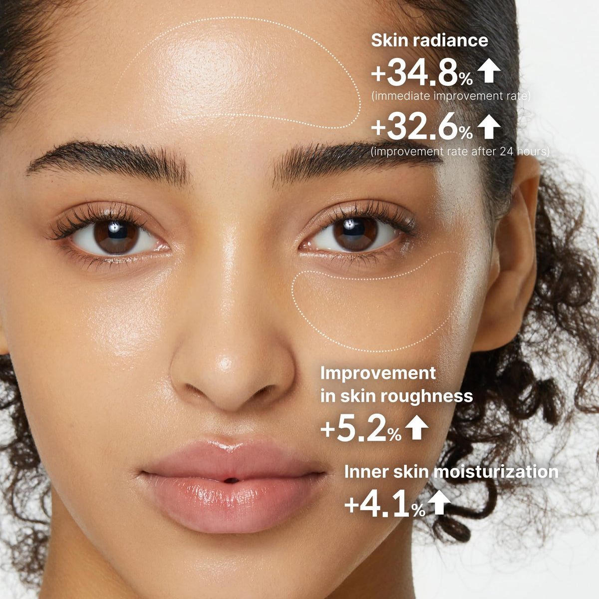 medicube gel absorbed into skin, illustrating lightweight hydration and fast absorption