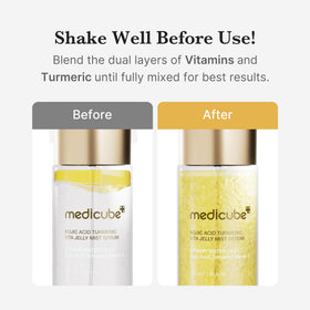 medicube turmeric and vitamin C ingredients display, highlights antioxidant brightening support