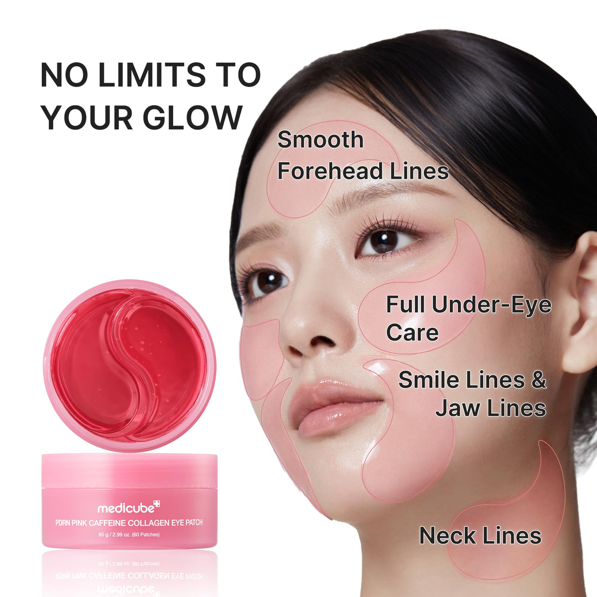medicube ingredient layout with retinol and collagen emphasizing skin support
