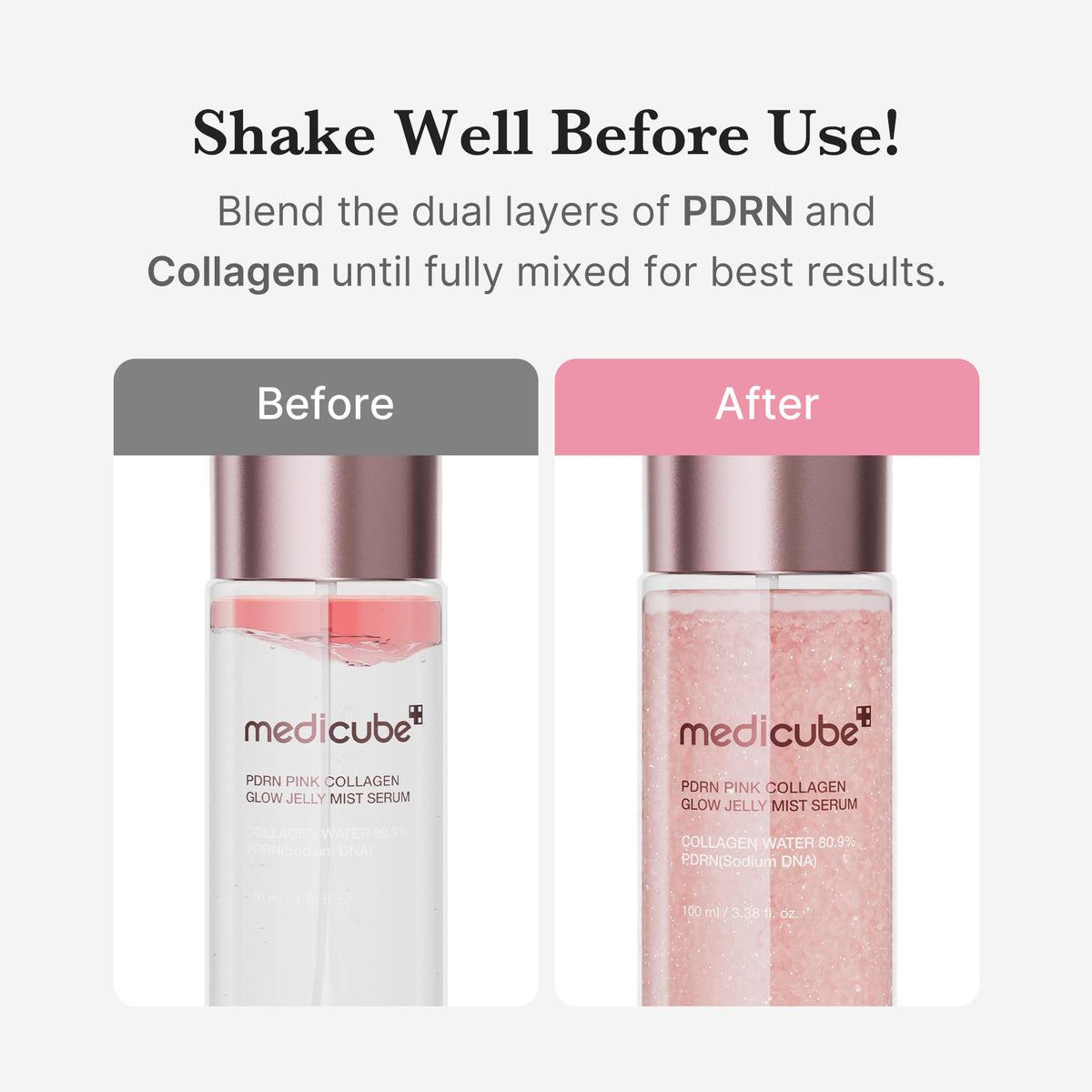 medicube ingredients flatlay with collagen and PDRN for rejuvenation