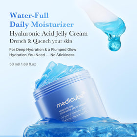 medicube jelly cream texture on spoon highlighting smooth hydrating gel