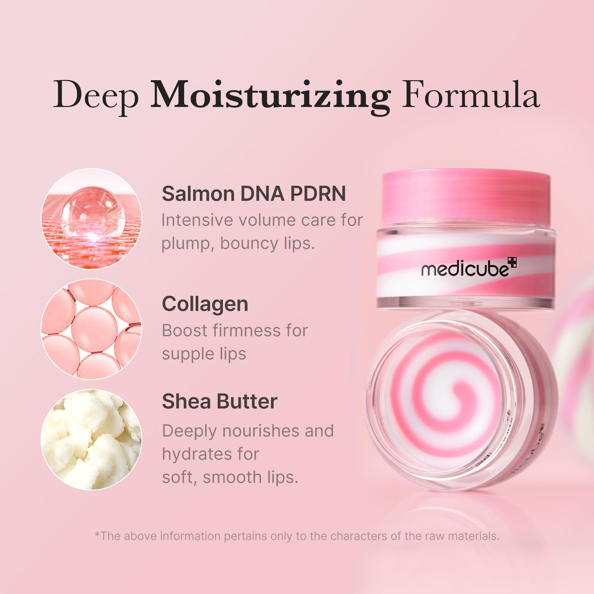 medicube ingredients label featuring Salmon PDRN and collagen benefits