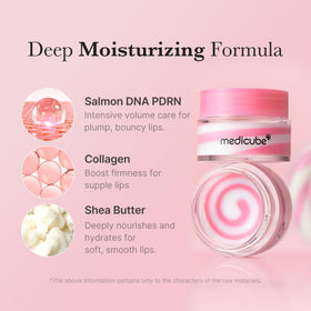 medicube ingredients label featuring Salmon PDRN and collagen benefits