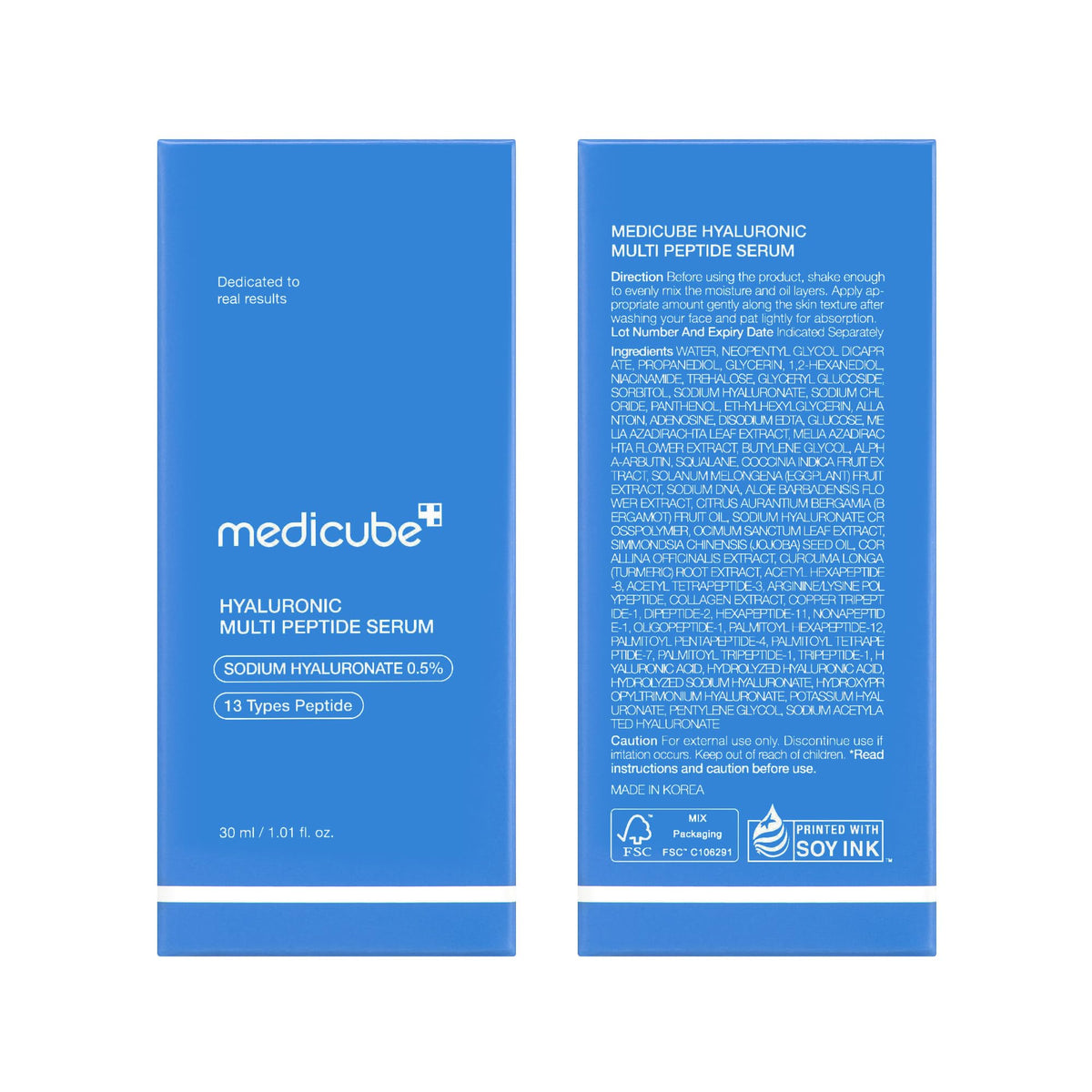 medicube serum on bathroom vanity in morning routine scene