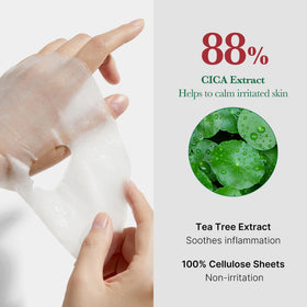medicube mask applied on face demonstrating instant cooling comfort