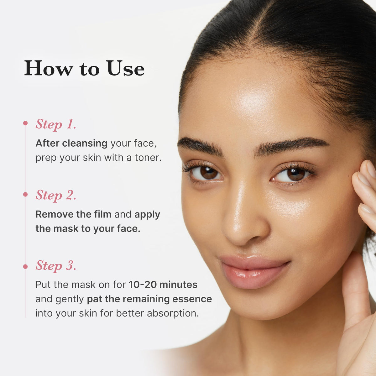 medicube mask edge fitting closely to skin to prevent slipping