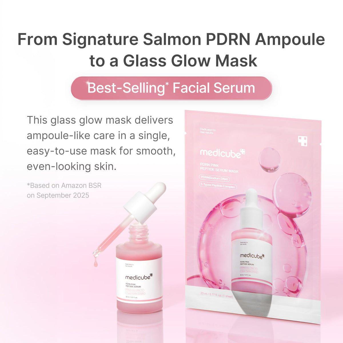 medicube folded mask in tray illustrating saturated ampoule delivery