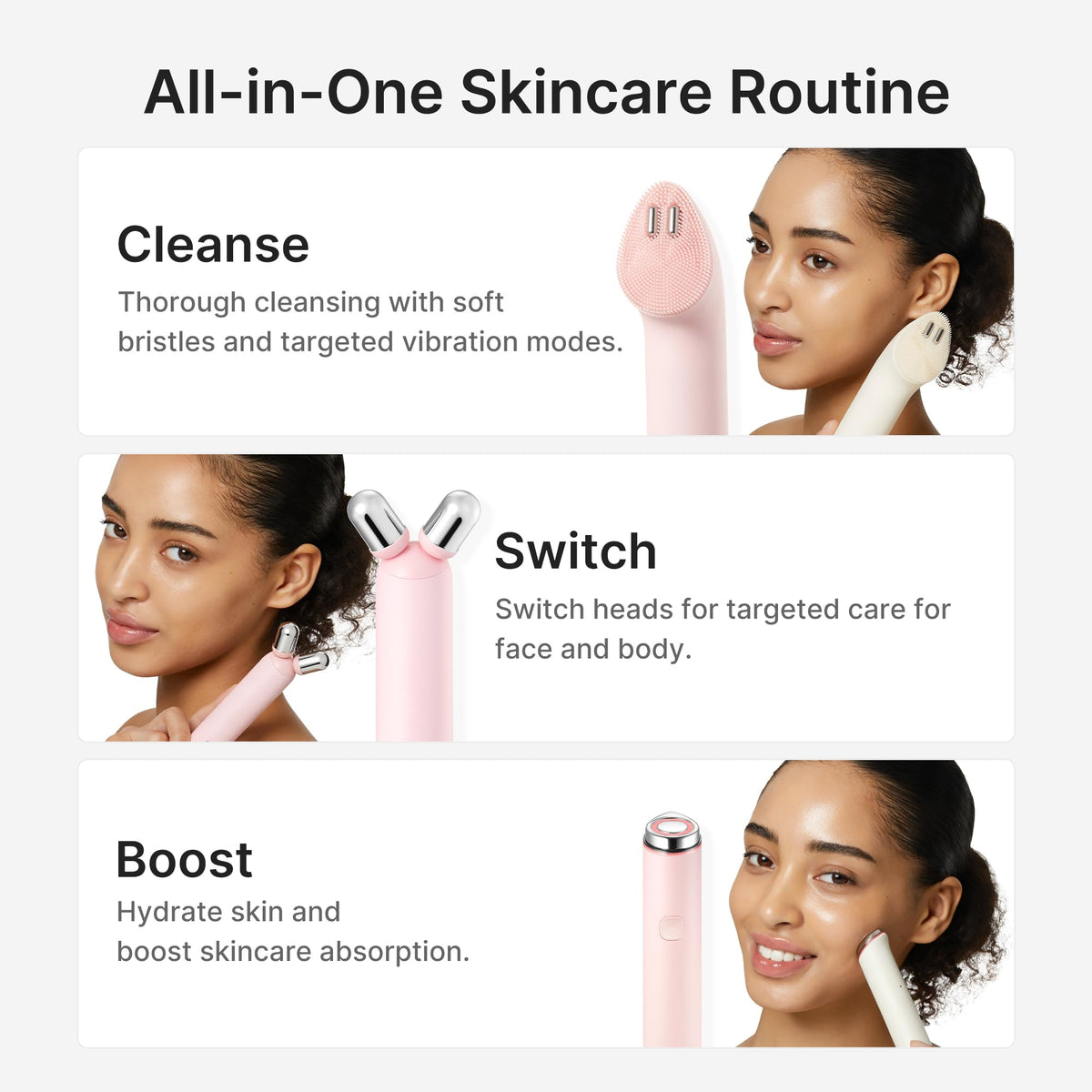 medicube booster wand glowing LEDs to enhance serum absorption