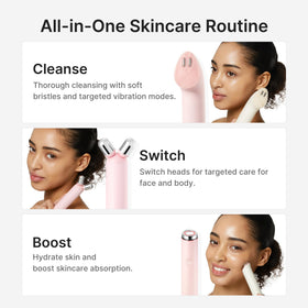 medicube booster wand glowing LEDs to enhance serum absorption