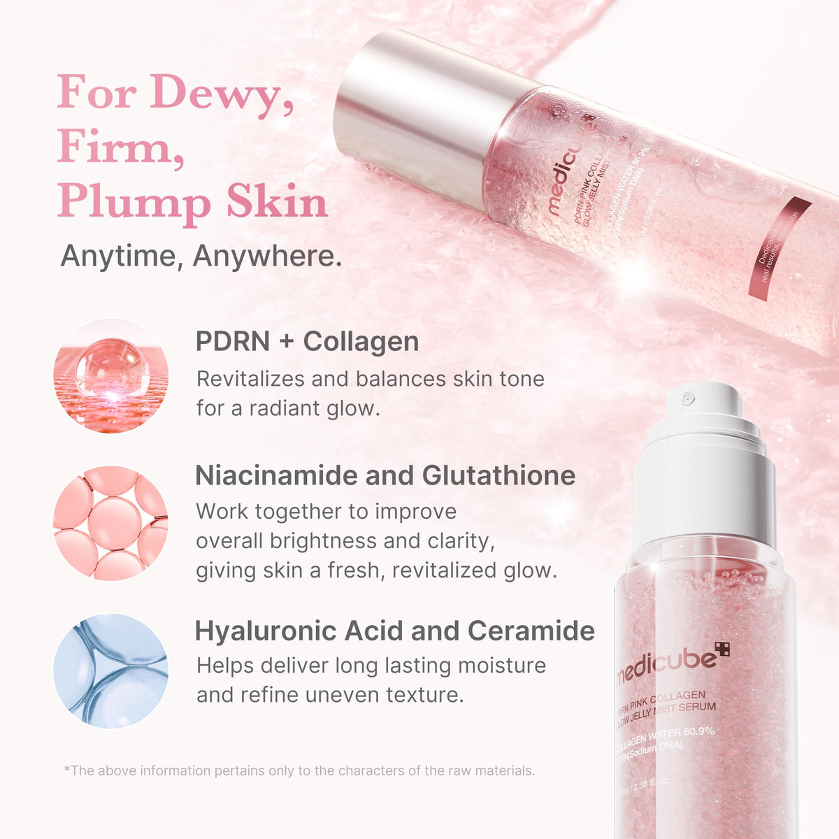 medicube mist spraying onto face delivering instant hydration