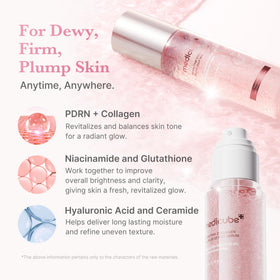 medicube mist spraying onto face delivering instant hydration
