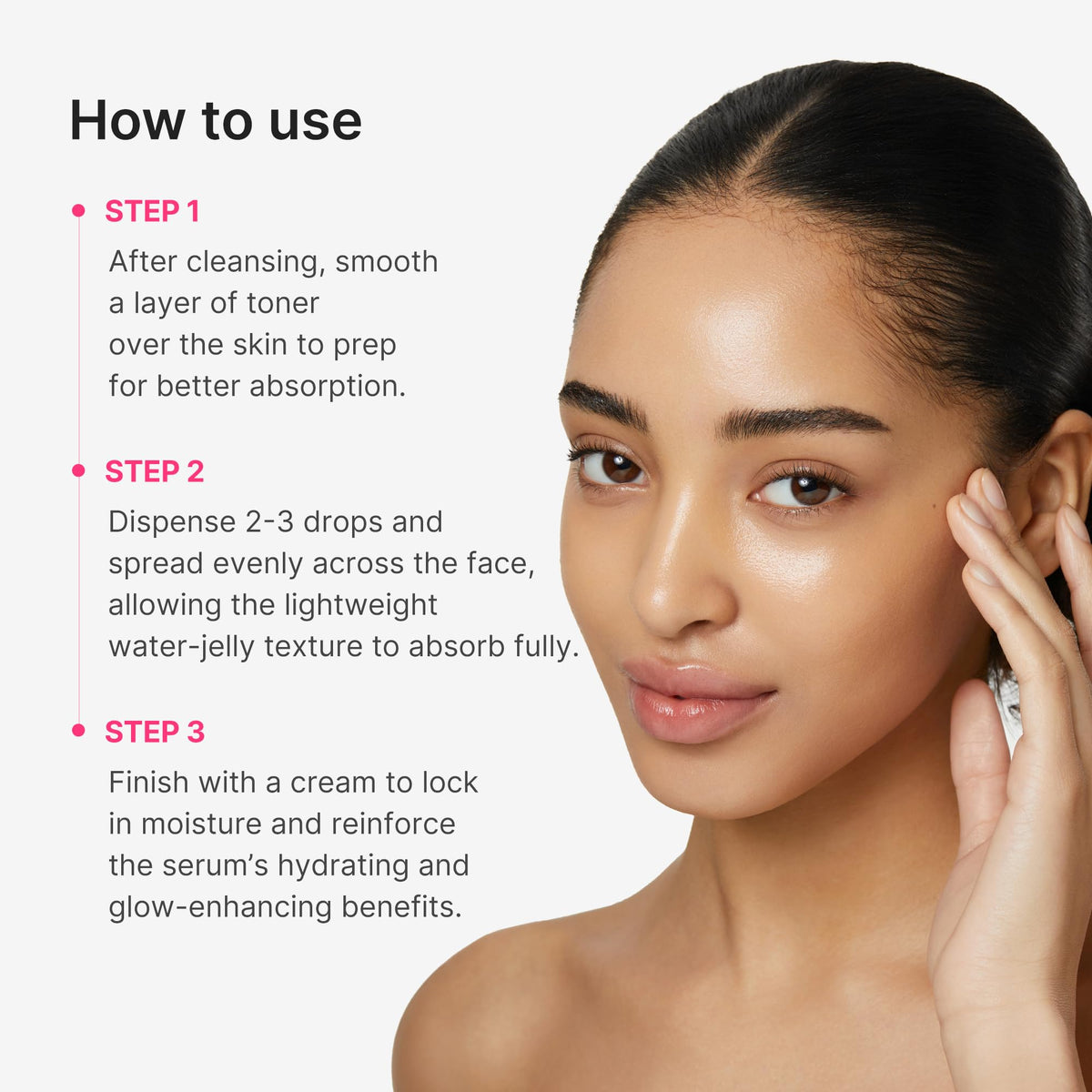 medicube in a bathroom morning routine scene showing easy layering under makeup