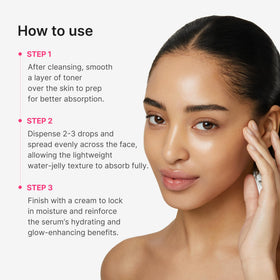 medicube in a bathroom morning routine scene showing easy layering under makeup
