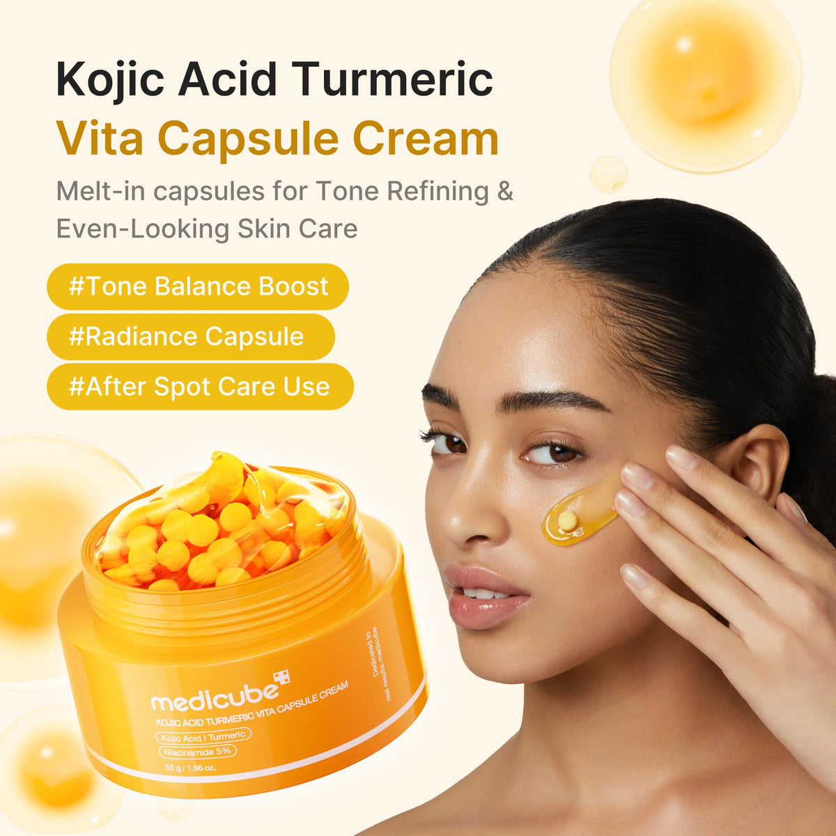 medicube open cap with capsule and gel texture demonstrating fresh activation benefit