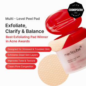 medicube close-up of an open pad highlighting gentle texture and soak