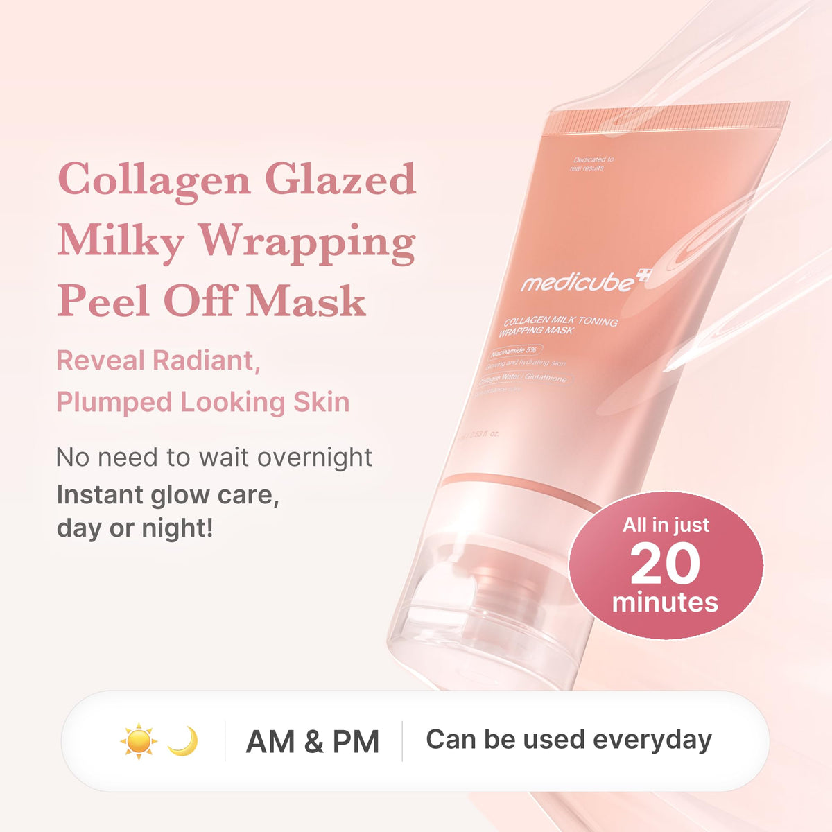 medicube open jar texture close-up revealing smooth creamy mask