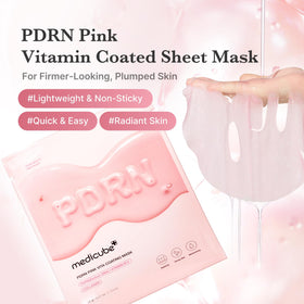 medicube close-up of pink mask fabric texture for better absorption