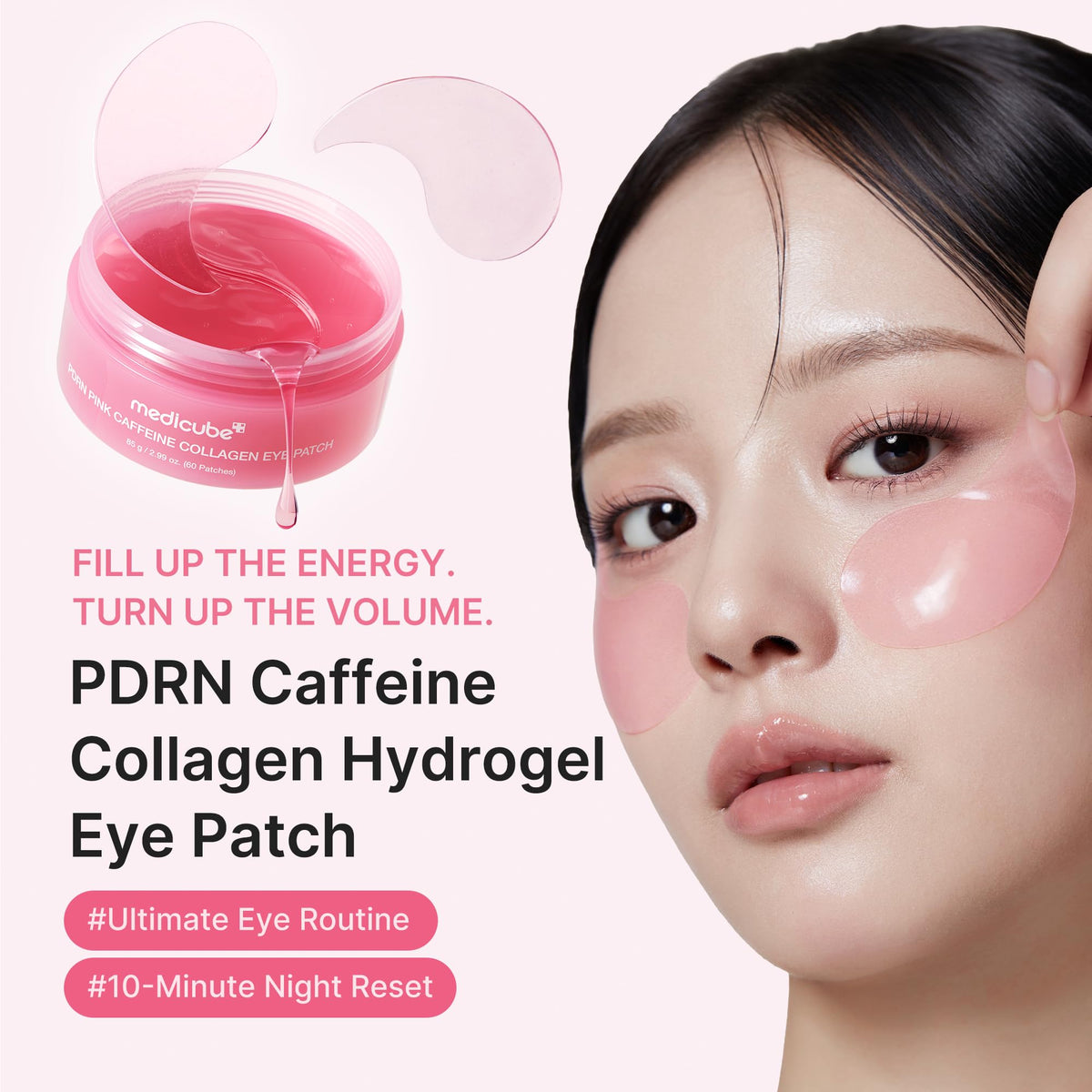 medicube opened sachet with two gel patches showcasing ease of use benefit