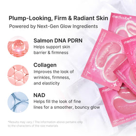 medicube open sachet revealing patch and serum for immediate de-puffing