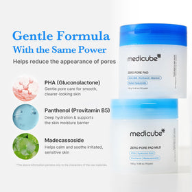 medicube silky pad side close-up soothing skin after exfoliation