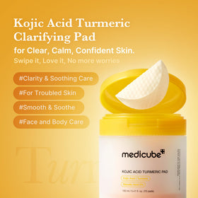 medicube close-up of pad texture revealing soft fibers for gentle exfoliation