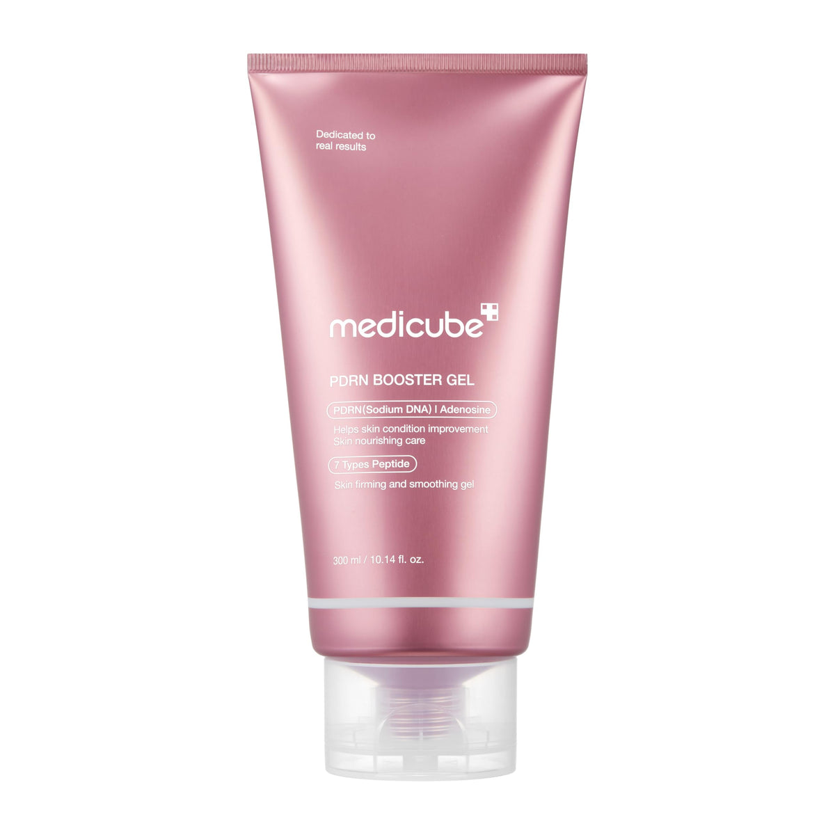 medicube front packaging showing 300ml bottle and label, emphasizes long-lasting supply