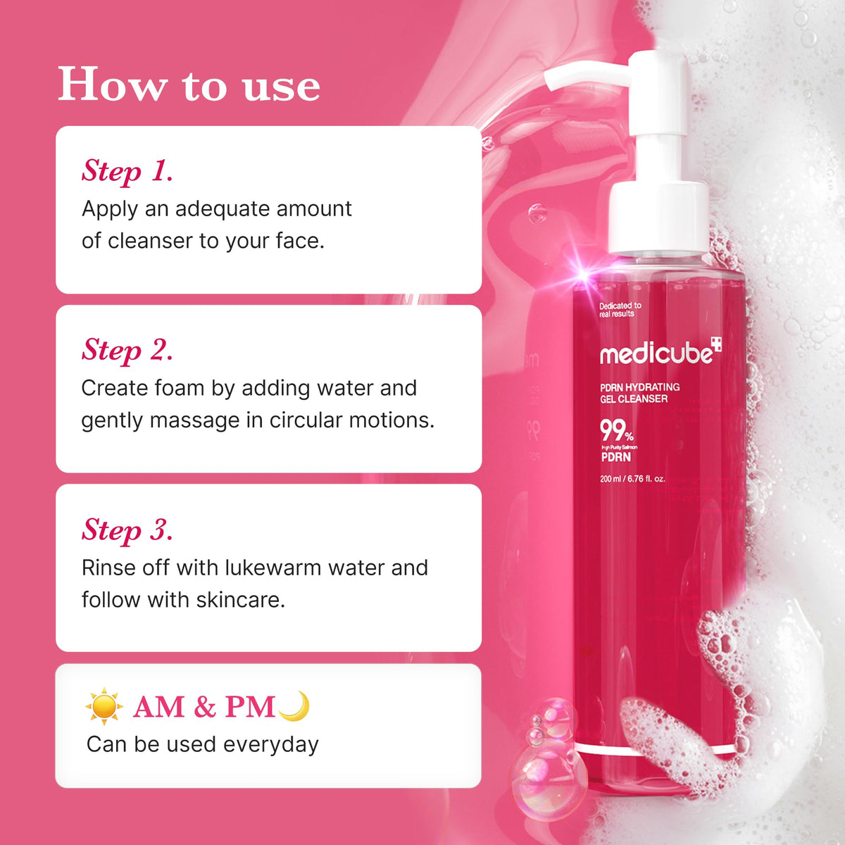 medicube PDRN and collagen ingredient visual for radiant-looking skin