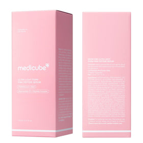 medicube packaging box beside bottle highlighting presentation and full contents