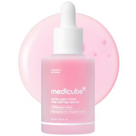 medicube front bottle showing sleek serum packaging and quick hydration