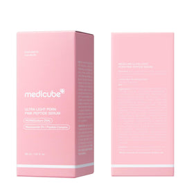 medicube packaging detail focus conveying fragrance-free minimal formula benefit