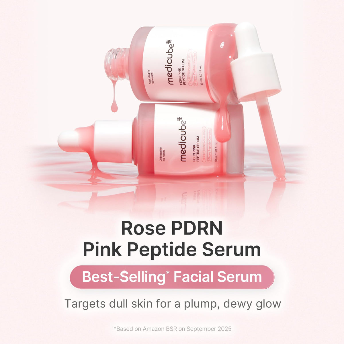 medicube pump close-up dispensing serum for easy controlled application
