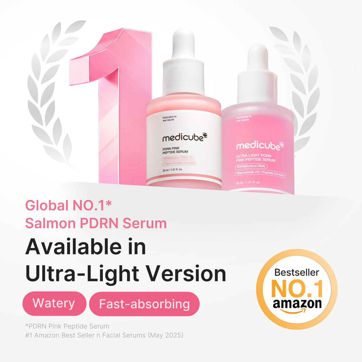 medicube gel-serum texture close-up highlighting fast-absorbing lightweight feel