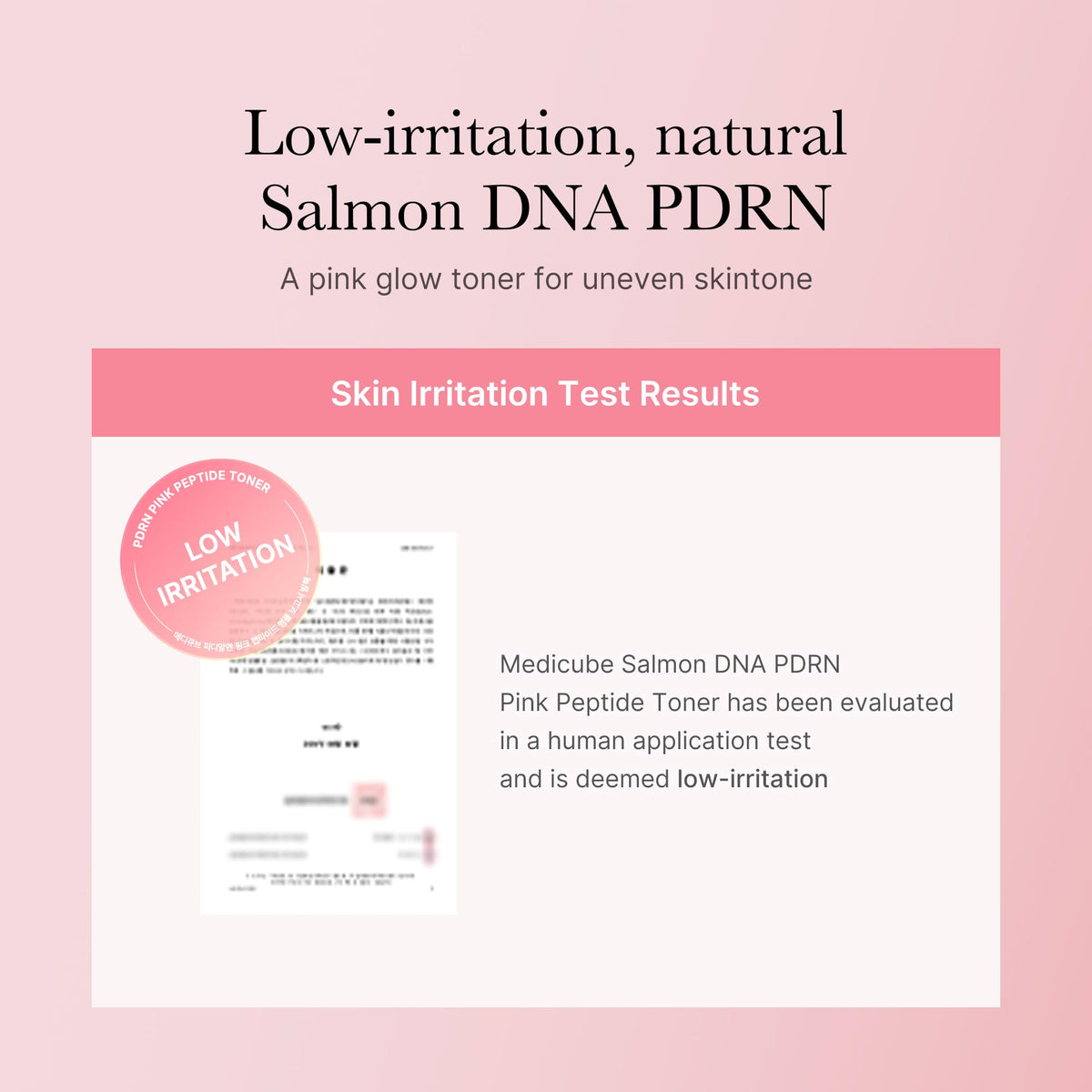 medicube toner applied on skin to show soothing hydration effect