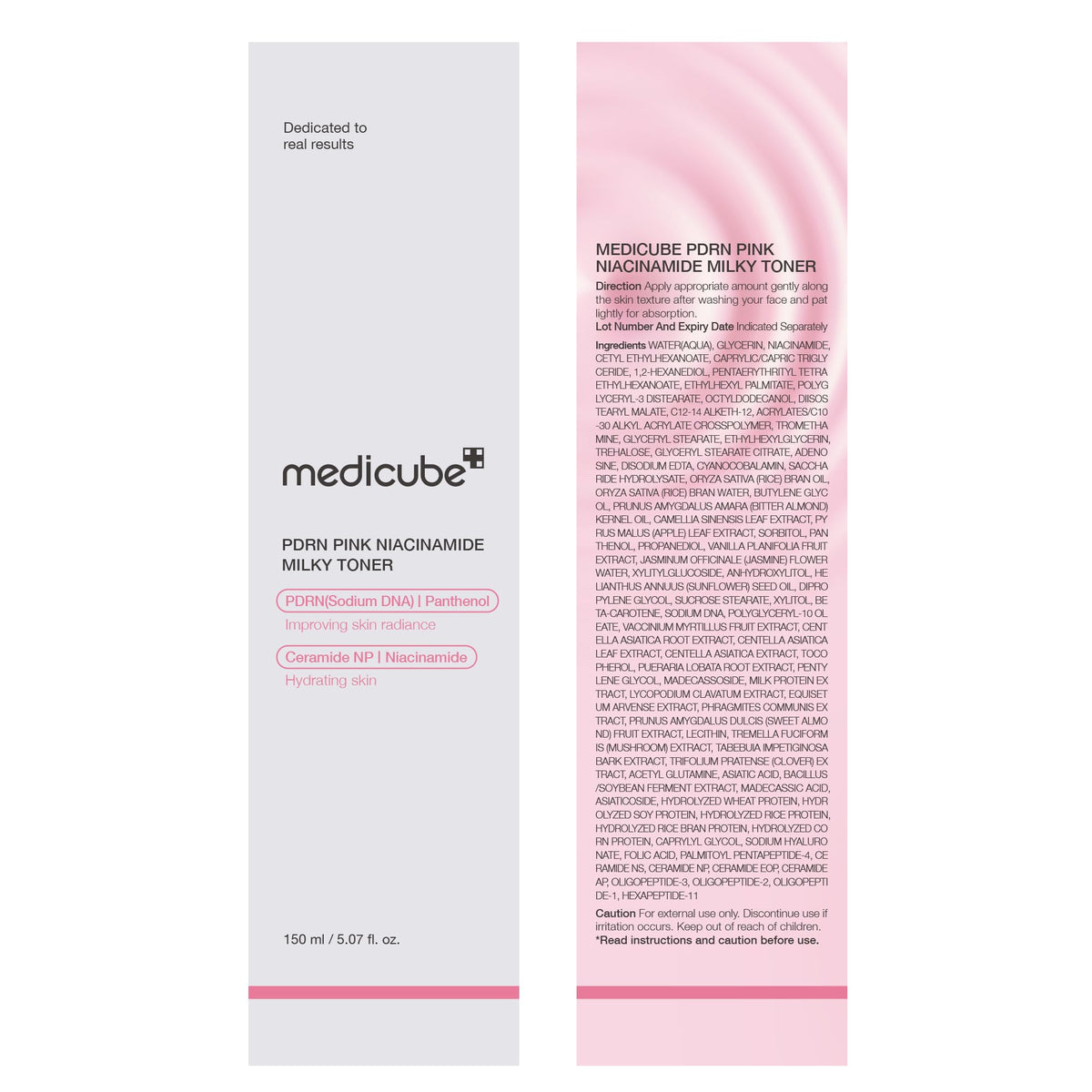 medicube PDRN toner open cap and nozzle detail for precise, mess-free use