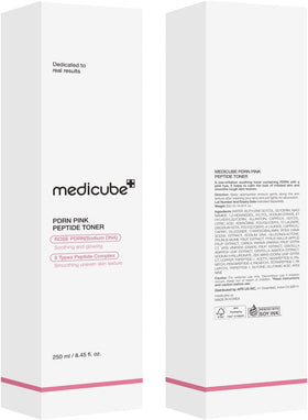 medicube toner beside towel in morning routine promoting refreshed skin