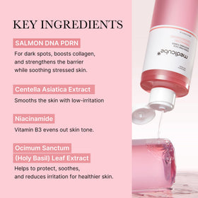 medicube toner pouring to display watery texture and quick absorption