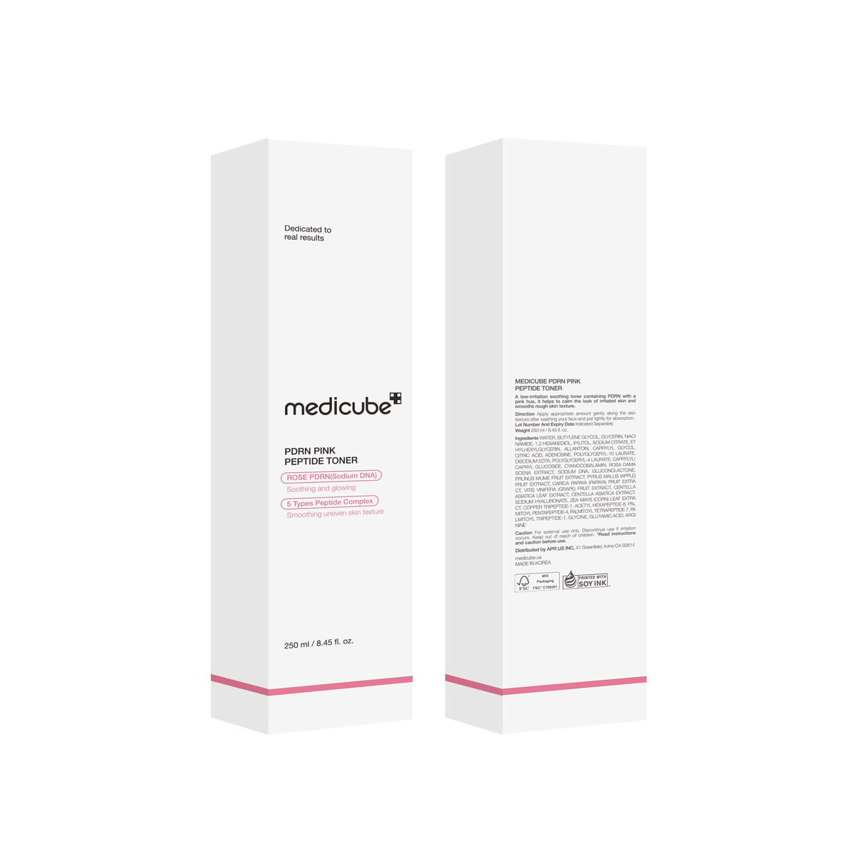 medicube cap and packaging detail emphasizing quality and sealing