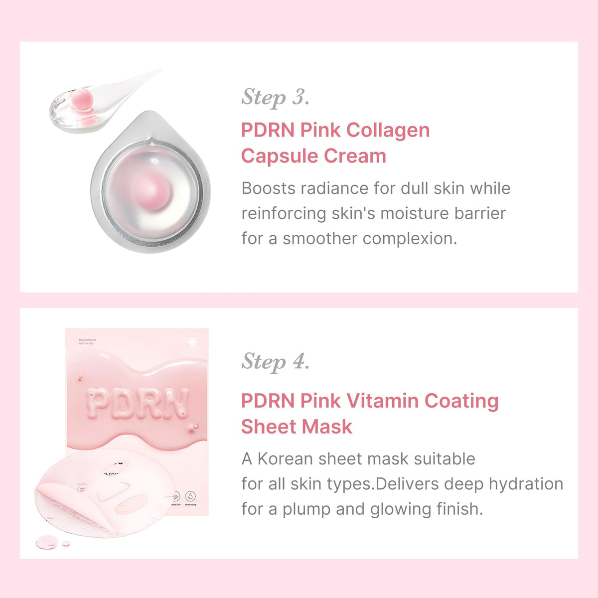 medicube PDRN Vita Coating sheet mask pouch showing short mask-time convenience