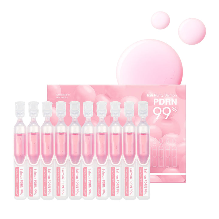 medicube front packaging showing pink vial and box for travel convenience and potency
