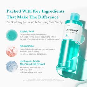 medicube pouring toner into hand for fast-absorbing application