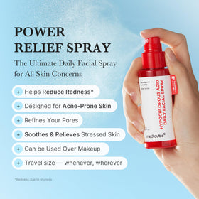 medicube spray back label with ingredient details, transparency and product trust