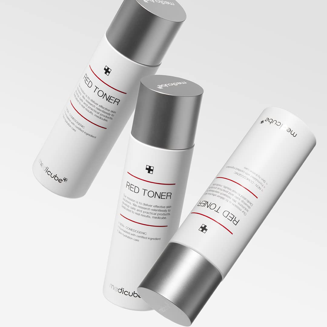 medicube texture close-up of watery toner, shows lightweight hydrating feel