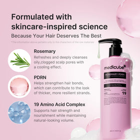 medicube application on scalp illustrating cooling sensation and buildup removal