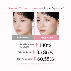 medicube serum applied close showing deep absorption and plumpness