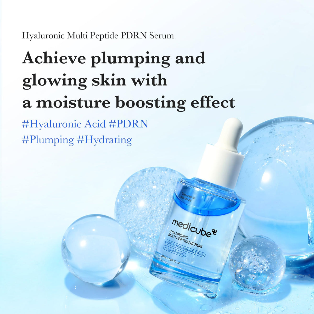 medicube pipette dispensing clear serum for precise dosing