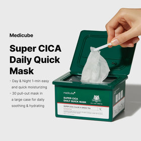 medicube close-up of sheet texture highlighting soft fit and absorption