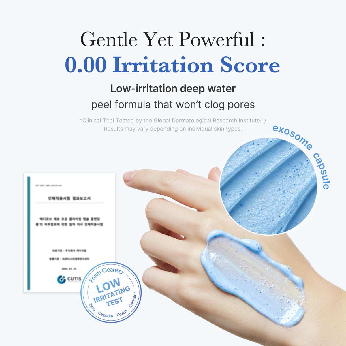 medicube bottle next to hand showing 4.23 oz scale and travel-friendly size
